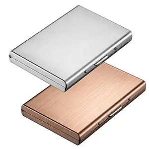 Stealodeal Rose Gold Trending Metal with Silver Debit/Credit ATM|Combo of 2| Card Holder