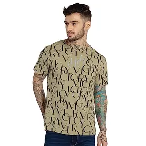Status Quo Men's Regular Fit T-Shirt (SQ-RN-23180-LT.Olive_LT.Olive