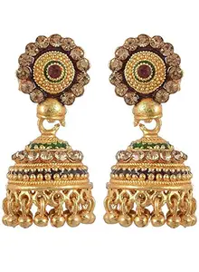 Jewelstone Gold Plated Handmade Jhumka/Jhumki Earrings Gift for Girl or Women Party