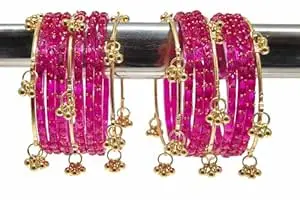 Kashmiri Bangles Bracelet Chudia Set of 18 for Women Bridal Marriage Bride Traditional Wedding Jewelry Indian Ethnic Party Ladies Fashion Bangle Chudia Set Handmade Stylish Bridal Chooda