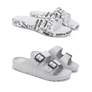 WINGSCRAFT-Lightweight Classic Clogs || Sandals with Slider Adjustable Back Strap for Men-Combo(2)-3104-3114-10 Grey