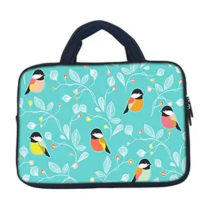 TheSkinMantra Chain Laptop Sleeve Bag Compatible with Laptop/Macbooks/Chrombook/Notebook/Zbook (15.6 Inch (Handle), Birds Resting)