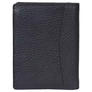 Leatherman Fashion LMN Genuine Leather Black Unisex Wallet (6 Slots)