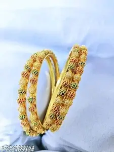 Beautiful bangles for women and girls in gold plated| design - 630 stylish and beautiful design Bangles