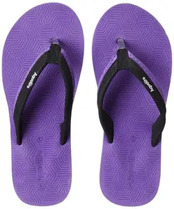Aqualite Women LV-305 Slipper, Violet/Black, 6 UK/India