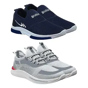 BRUTON Latest Collection of Combo Sports Running Shoes for Men (Numeric_8) Multicolor