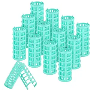 ZAUKY Hair Rollers Plastic Snap on Curlers for Hairdressing Styling for Girls & Women No Heat Wave Hair Curlers for Salon,Home Purpose Multicolor (10 PCS)
