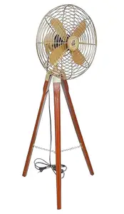 Antique Made for Royal Navy London Handmade Floor Fan