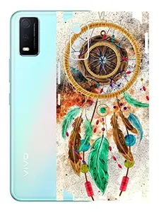 AtOdds - Vivo Y3s Mobile Back Skin Rear Screen Guard Protector Film Wrap with Camera Protector (Coverage - Back+Camera+Sides) (Dream Catcher)