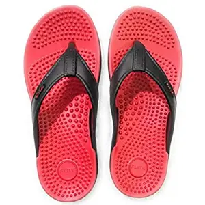 FLITE Women's Slipper (Black & Red_7 UK)