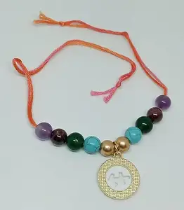 Arka Surya Crystals Natural Crystal Sagittarius Zodiac Rakhi for Chakra Balancing & Healing Benefits