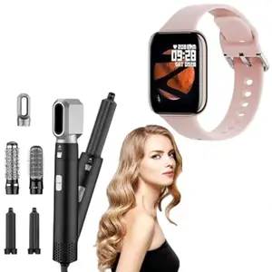 Drumstone 【Buy Hair Styler Get Smartwatch Free】 This hair dryer brush ensures rapid drying while sculpting your hair flawlessly, Cut down on styling time while achieving salon-worthy results_M24