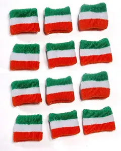Tiranga Indian Wrist Band Tricolor - Tricolor Bracelet for Independence Day, Republic Day Celebrations Unisex, Free Size (Pack of 6)
