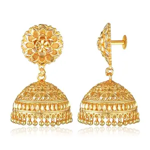 VIVASTRI FASHION JEWELLERY Vivastri Top Trending Alloy Gold Plated Jhumki Earrings for Women & Girls [VIVA2626ERG]