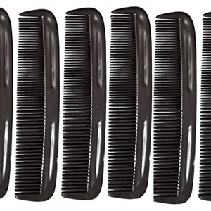 DeLegarde Pocket Comb for Men Small Boys Combs Pack of 6 (Black)