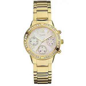 Guess Analog Mother of Pearl Dial Women's Watch-W0546L2