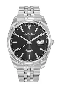 Mathey-Tissot Swiss Made Mathy Day-Date Quartz Black Dial Analog Watch for - Men H510AN