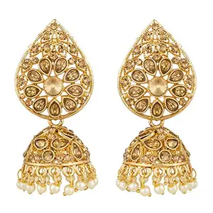 The Luxor Stylish Fancy Gold Plated Jhumkhi Earrings for Women