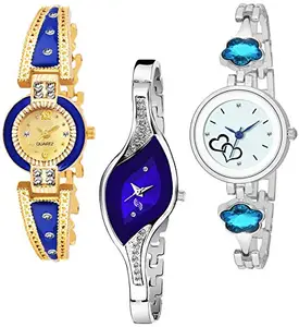 HORCHIS Casual Analog Multi-Color Dial Women's Stainless Steel Watch-HORC_ENT_11466; Combo-3