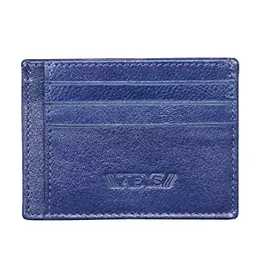 ABYS Genuine Leather Business Card Case||Id Holder for Men and Women (Blue_5118BL)