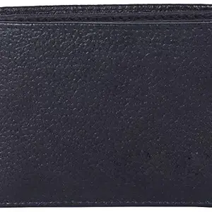 Vihaan Men Black Genuine Leather Wallet 10 Card Slot 2 Note Compartment