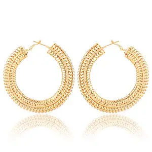 Vembley Gold Luna Hoop Earring