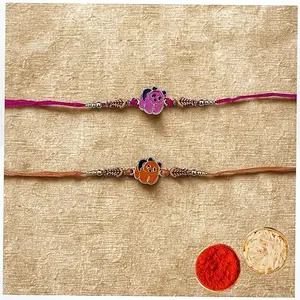 TRUESTAR Children’s Cartoon Rakhi Pack of 2 – Handmade Designer Rakhi with Ritual Kit – Raksha Bandhan for Brothers