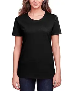 THE BLAZZE Women Regular Round Neck Half Sleeves Dry Fit Jersy Gym Sports T-Shirt L720 0227 (30, BLK_PLN)