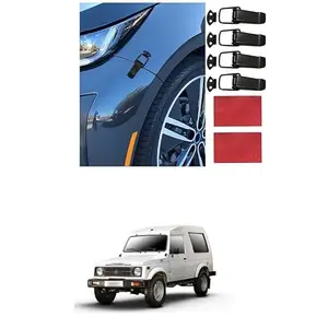 LOVMOTO Universal Car Bumper Clips 4PCS, Bumper Quick Release Auto Bumper Clip Hasp, Car Truck Hook Lock Security Clips Kit Billet Steel Quick Release Comfortable with Gyp-sy