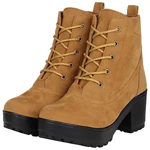 FURIOZZ Stylish Casual Boots For Women's And Girls AmazonPN4-Tan-36
