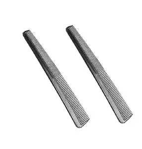 ZAUKY Smart Hair and Beard Comb Set, 2 Pieces, Dual-Sided Cutting Combs, Black