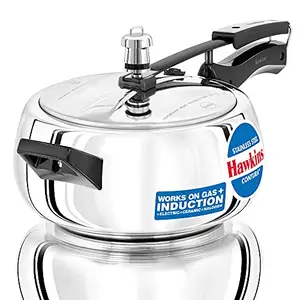 Hawkins 3.5 Litre Contura Pressure Cooker, Stainless Steel Inner Lid Cooker, Handi Cooker, Induction Cooker, Silver (SSC35) price in India.