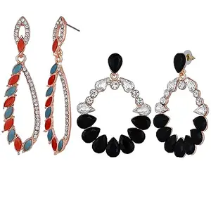 Mahi Combo of Danglers Earrings with Beads for Women (CO1105594Z)