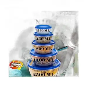 Kitchen Container |250+450+800+1400+2500 ml| Stackable Refrigerator Organizer for Fresh Food Storage | BPA-Free Kitchen Solution|Design - 8024 for Home and Kitchen