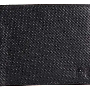 Massi Miliano Genuine Leather Men's Wallet - Textured (FLO02) - Black