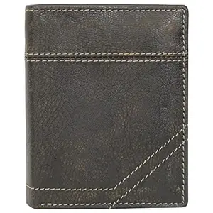 Leatherman Fashion LMN Unisex Casual Black Genuine Leather Wallet (9 Card Slots)