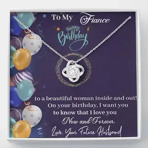 FABUNORA Best Gift For Fiance On Her Birthday - 925 Sterling Silver Pendant With Certificate of Authenticity and 925 Stamp
