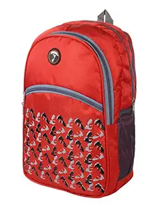 Mywish Large Space Laptop Compartment Backpack Polyester Casual Bags for School, Collage Students Office Person Business Backpack Bag (Red)