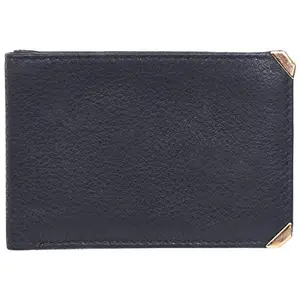 Leatherman Fashion LMN Genuine Leather Black Unisex Wallet 1 Slot