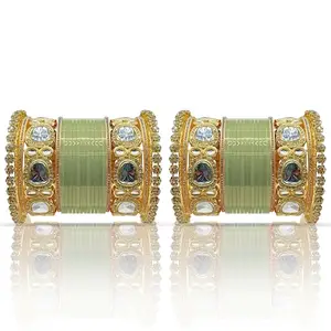 BANGLESKART Bridal Punjabi Chuda Set for Women and Girl's (Pack of 2)