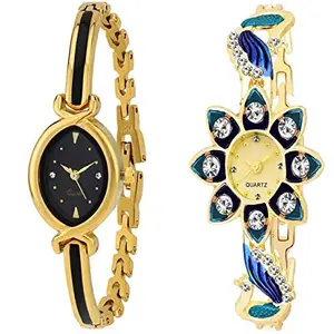 RPS FASHION WITH DEVICE OF R Analog Fancy Sunflower Watch's Combo Pack of 2
