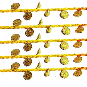 Forty Wings Set Of 5 Coin Ginny Dora Rakhi For Brother Bhaiya Bhai Latest Rakhi For Brothet Rakhi Gift For Brother