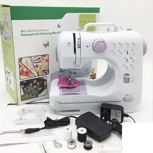 Aadyacrafts Mini Sewing Machine with 12 Stitches Patterns, Extension Table, Foot Pedal, High-Low Speed Settings