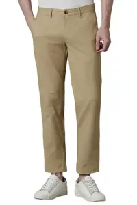 Visit the Louis Philippe Store Louis Philippe Men's Slim Fit Premium Cotton Soft Handfeel Solid Chinos