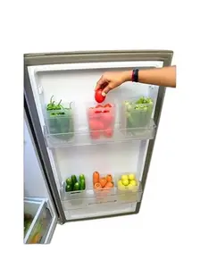 fridge storage Space-saving Refrigerator Side Door Organizer - 1000 ml (Pack Of 6)| design - 183 for kitchen and home