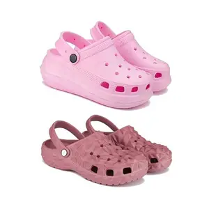 WINGSCRAFT-Premium Comfortable Regular Wear Women Clogs Sandal for Women's & Girls-Combo(2)-OO3-O24-7 Pink