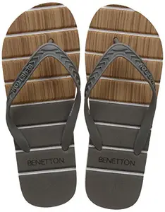 United Colors of Benetton Men Grey Flip-Flops-7 UK/India (41 EU) (18A8CFFPM051I)