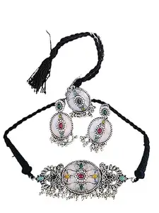 Latest Oxidised Choker with beautiful thread