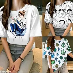 Trendy Women’s T-Shirt – Soft, Stylish, and Comfortable Tee for Everyday Fashion and Casual Wear Design No SH-P3395-S