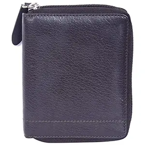 Leatherman Fashion LMN Genuine Leather Unisex Dark Brown Wallet (3 Card Slots)